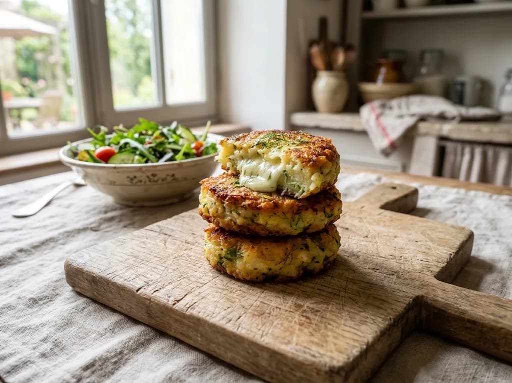 Recette Galettes dorées de pommes de terre et feta — anti-gaspillage | iAssiette
