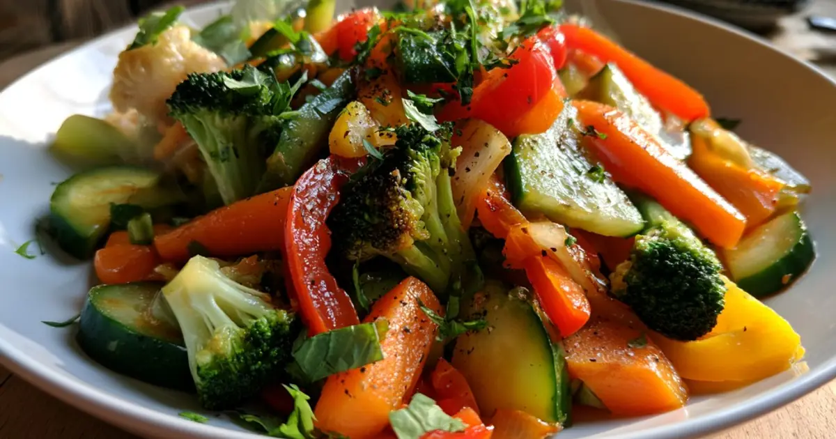 Poêlée colorée de restes de légumes du frigo, idée anti-gaspillage rapide