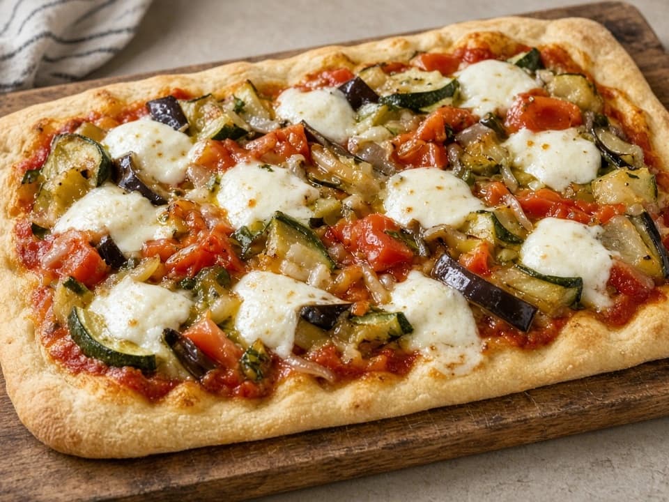 Pizza à la ratatouille anti-gaspillage Pizza à la ratatouille anti-gaspillage