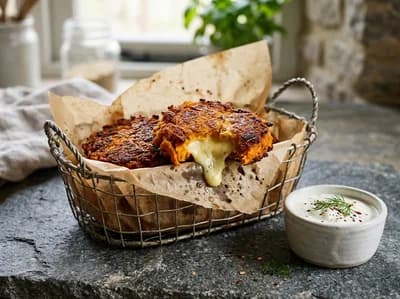 Recette Galettes de patate douce croustillantes au fromage — anti-gaspillage | iAssiette