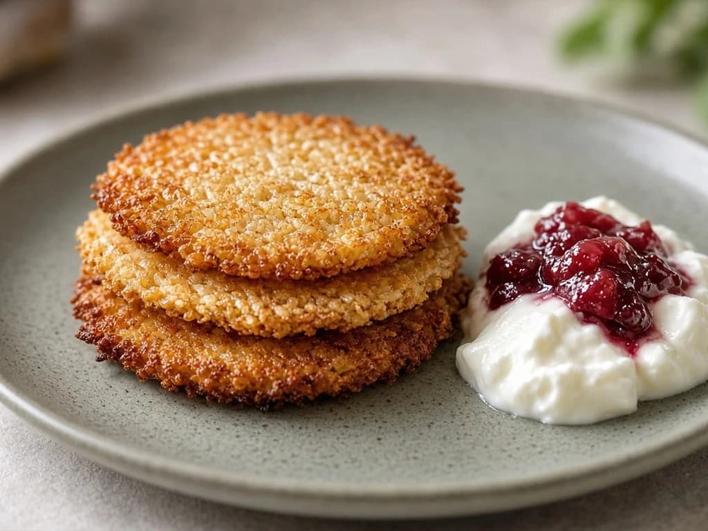 Galettes de riz croustillantes au yaourt et compote