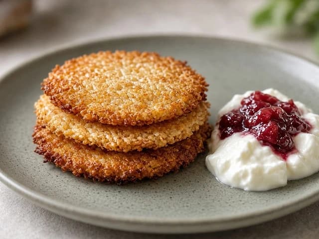 Galettes de riz croustillantes au yaourt et compote