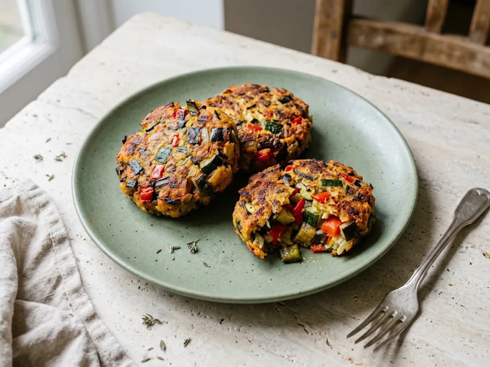 Photo de Galettes dorées de ratatouille