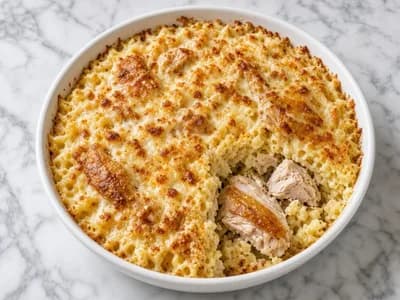 Photo de Gratin de coquillettes au poulet rôti