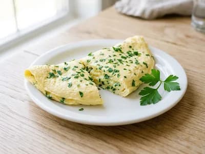 Photo de Omelette moelleuse au persil frais