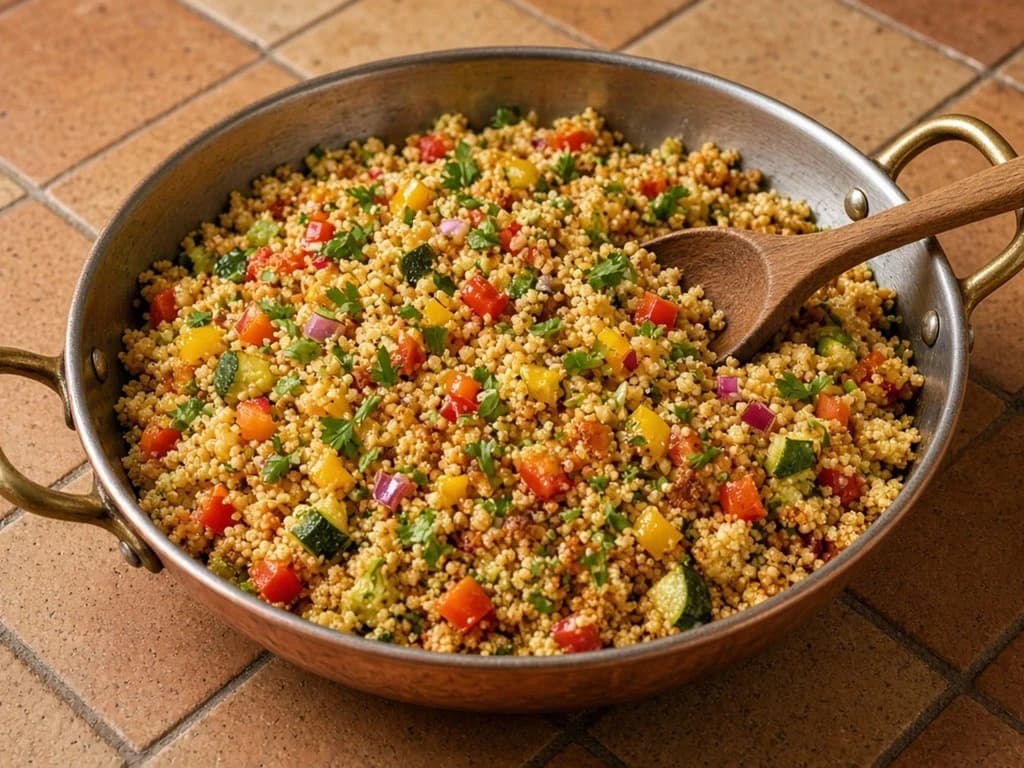 Poêlée croustillante de semoule