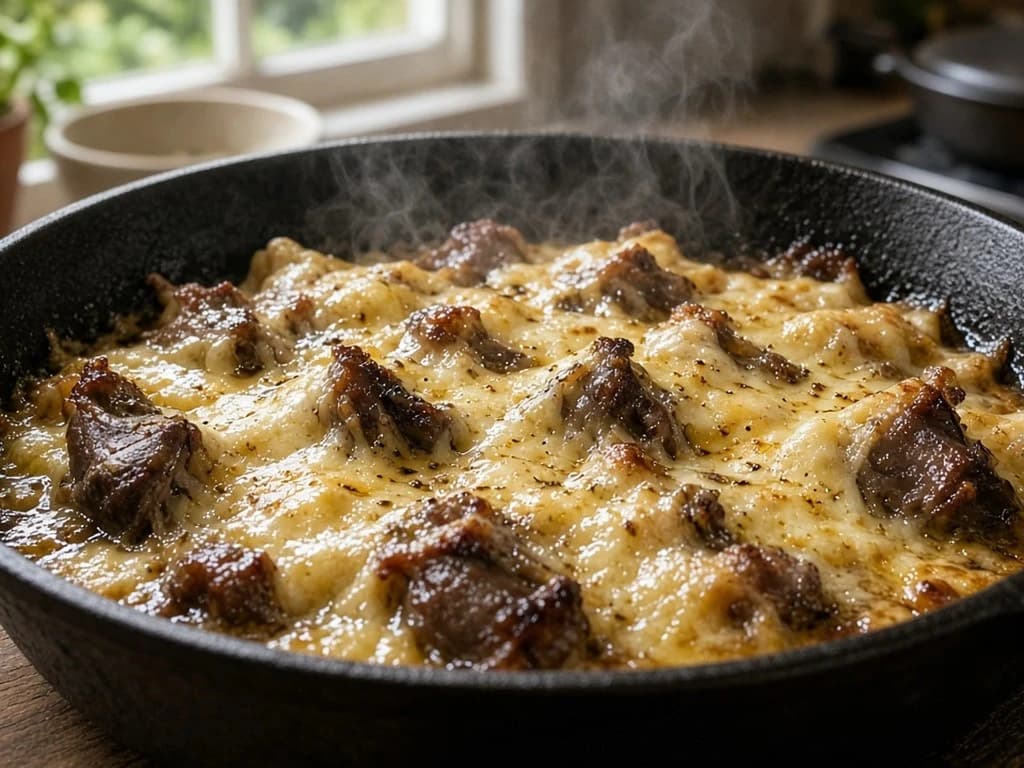 Poêlée gourmande de gésiers au fromage à tartiflette