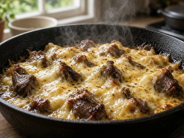 Poêlée gourmande de gésiers au fromage à tartiflette
