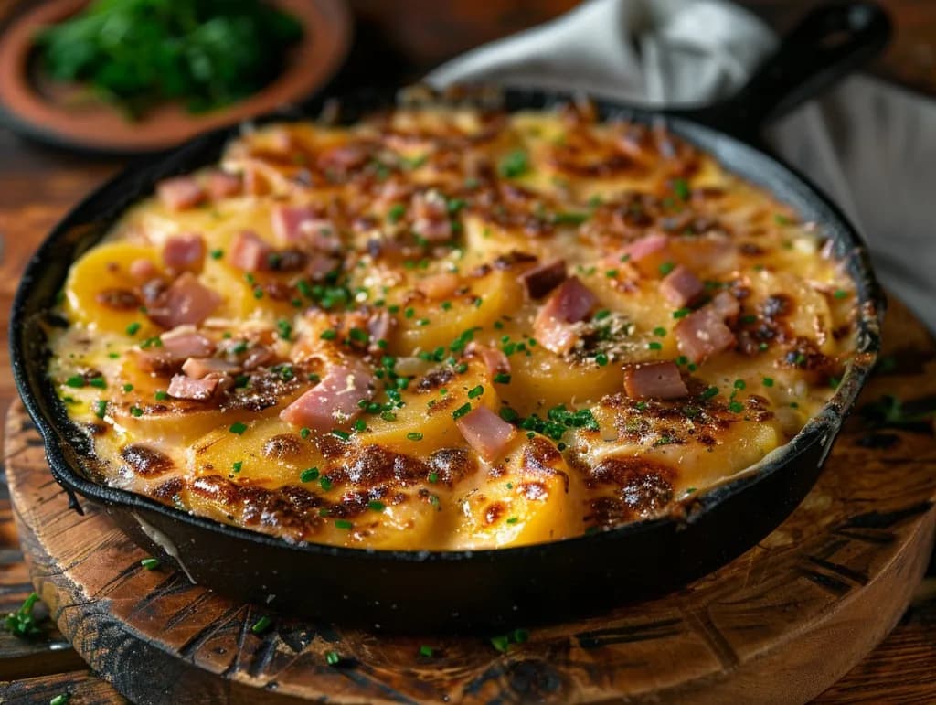 Recette Poêlée sucrée-salée de melon rôti, jambon croustillant et camembert — anti-gaspillage | iAssiette