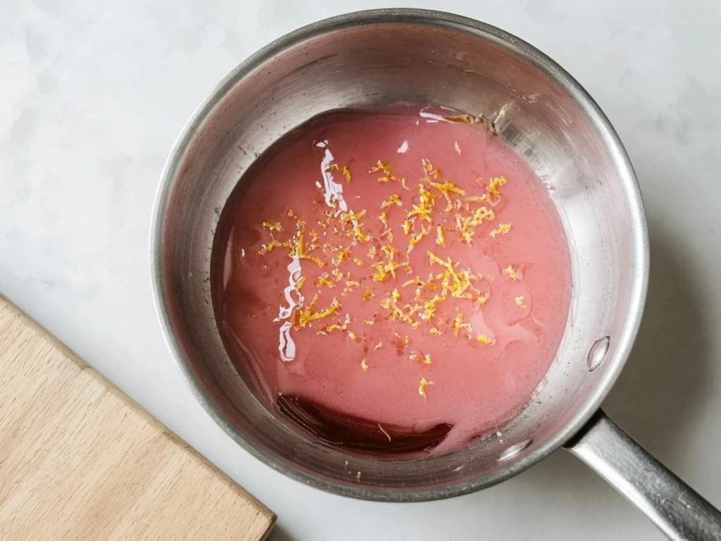 Réduction de vin rosé acidulée au citron