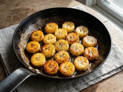 Photo de Rondelles de banane sautées à la poêle