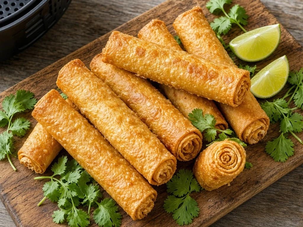 Taquitos de poulet dorés à l'Air Fryer