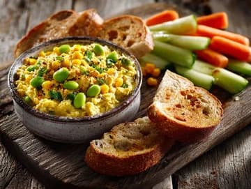 Tartinade pois chiches, thon, maïs et edamames — recette anti-gaspillage iAssiette