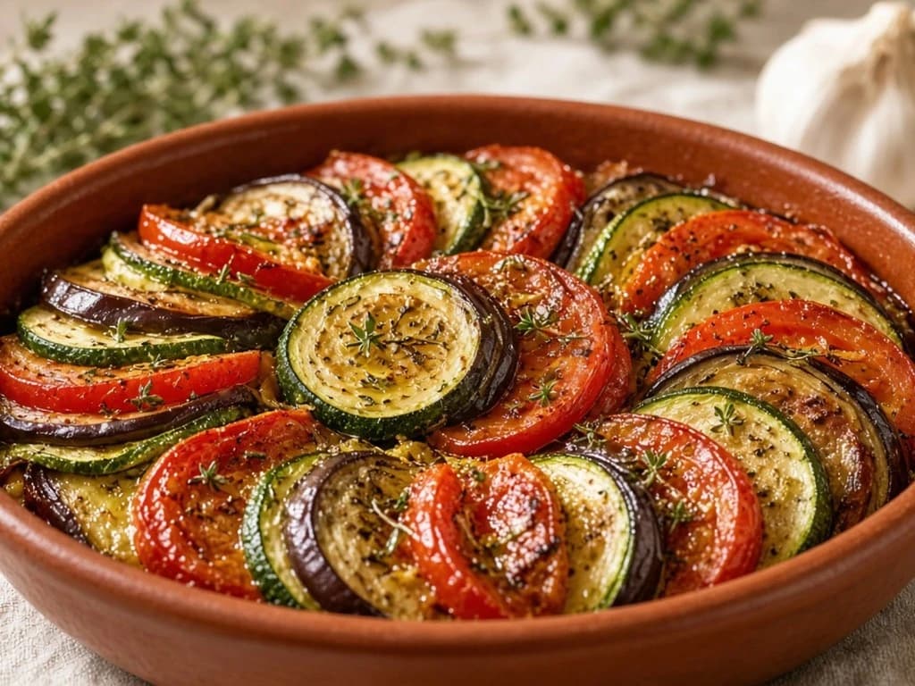 Tian de légumes d'été au chorizo