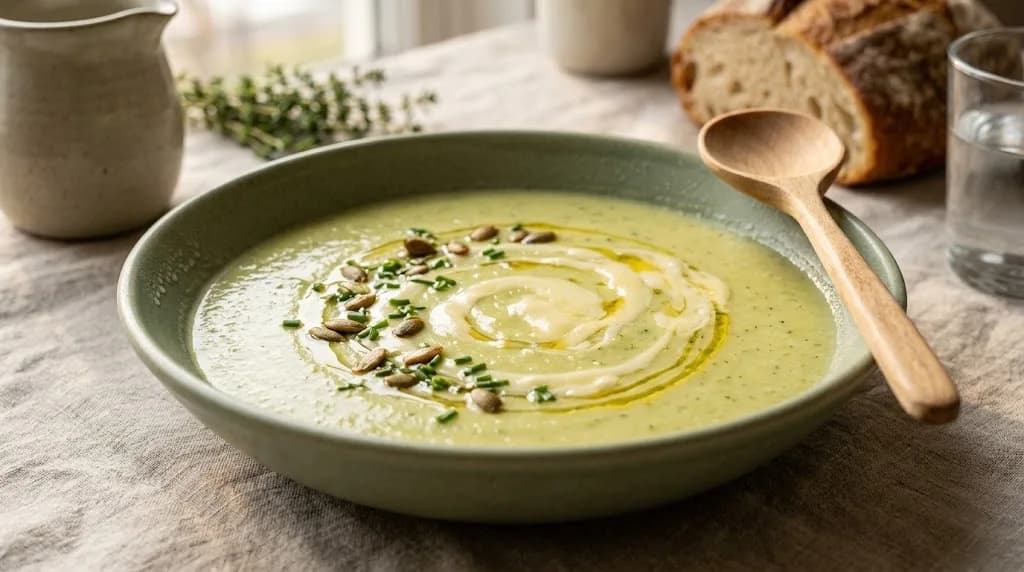 Velouté douceur de courgettes et pommes de terre à La Vache qui rit