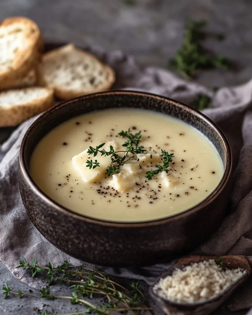 Recette Velouté réconfortant de pommes de terre et Comté — anti-gaspillage | iAssiette