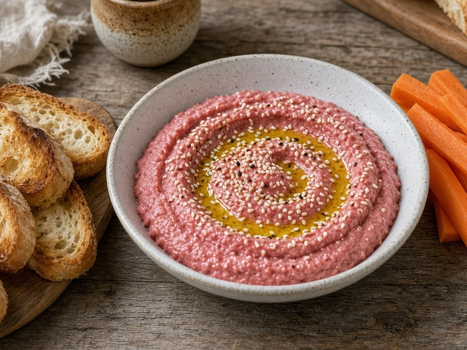 Houmous de betterave anti-gaspillage