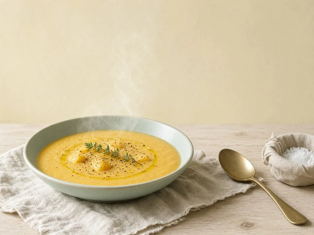Bouillon onctueux à la polenta