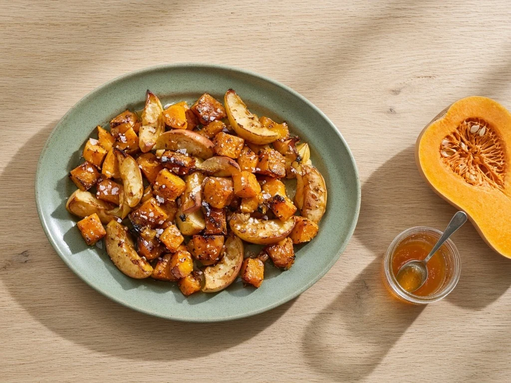 Butternut et pommes rôties au miel