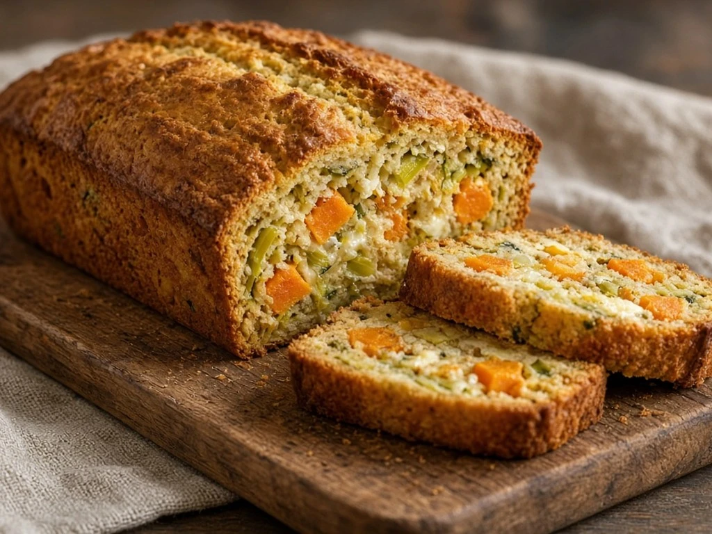 Cake rustique aux restes de légumes et croûtes de fromage