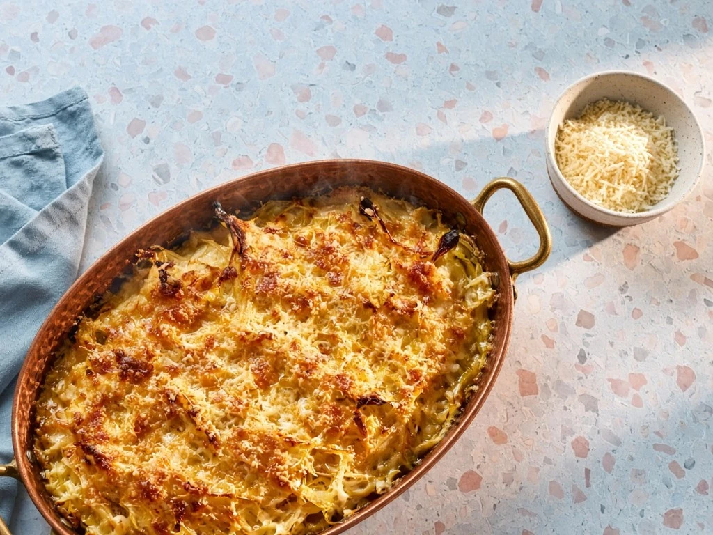 Gratin de chou chinois au fromage