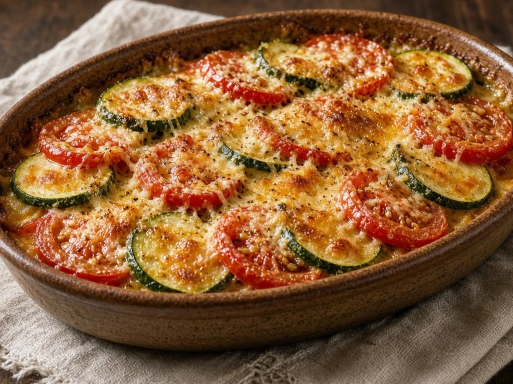 Gratin de courgettes et tomates au four