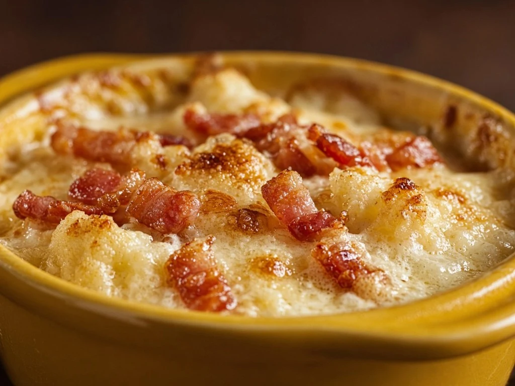 Gratin de chou-fleur aux lardons et crème