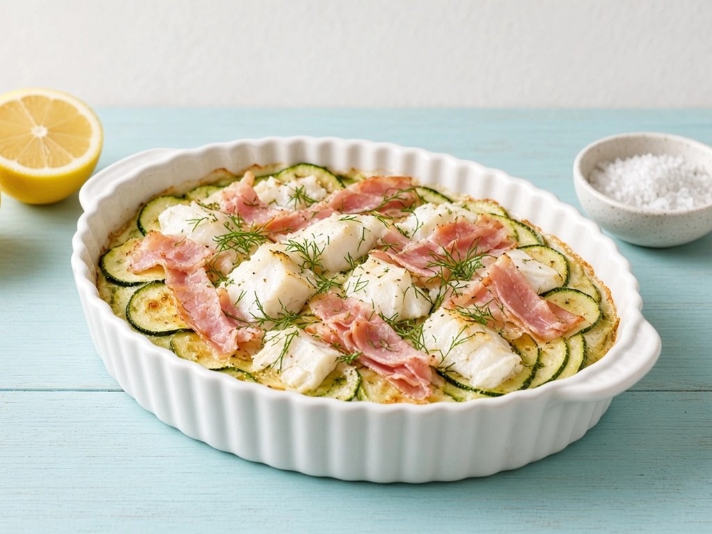 Gratin express de poisson et courgettes