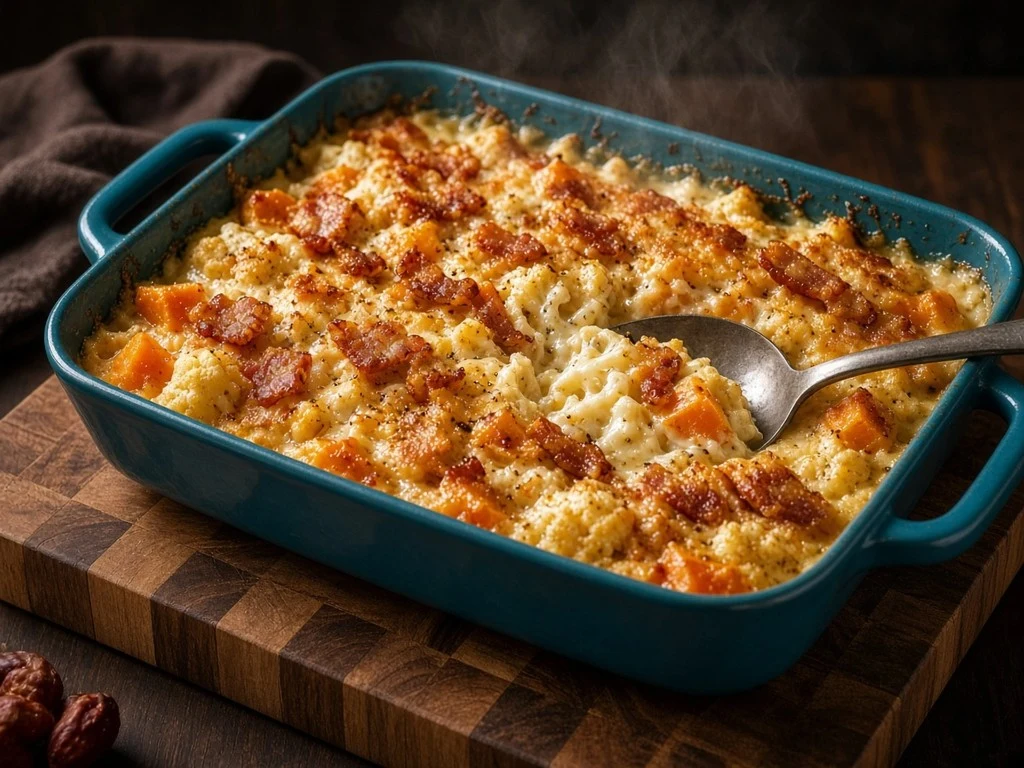 Gratin fondant de chou-fleur et patate douce
