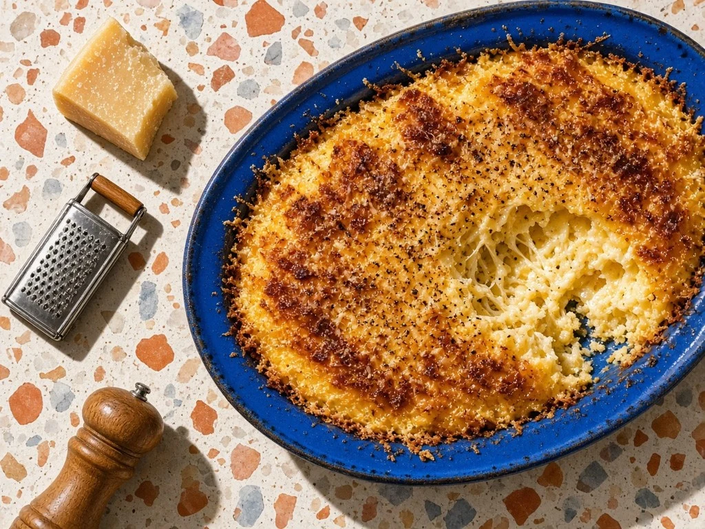 Gratin fondant de polenta au four