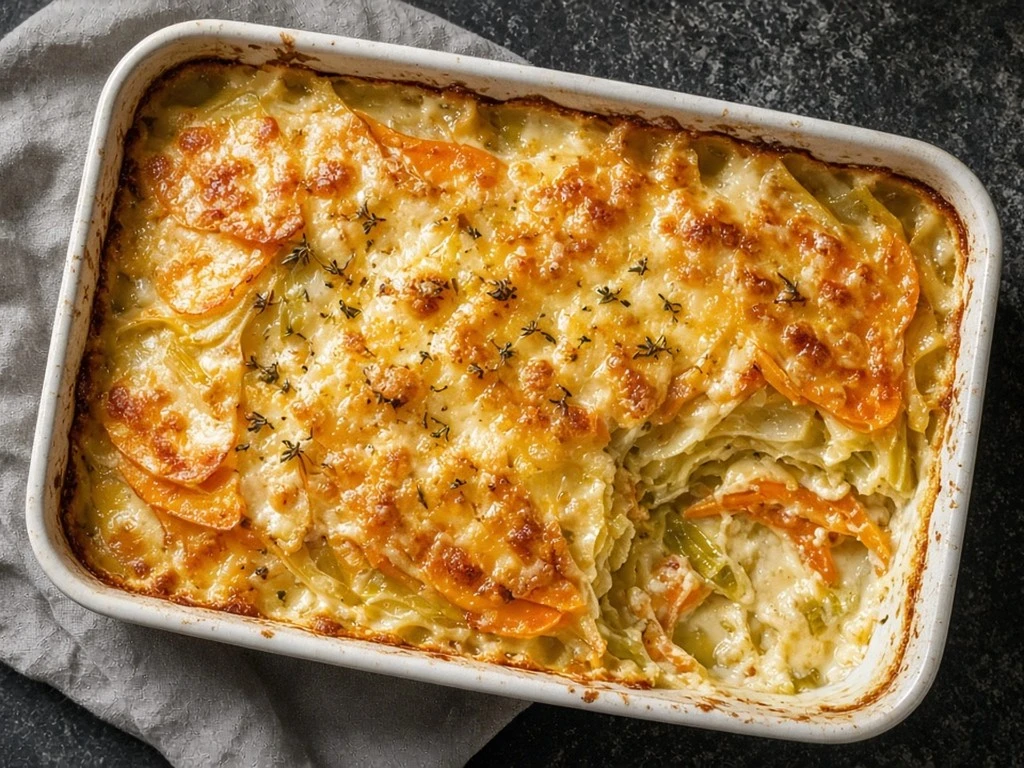 Gratin fondant aux légumes d'hiver