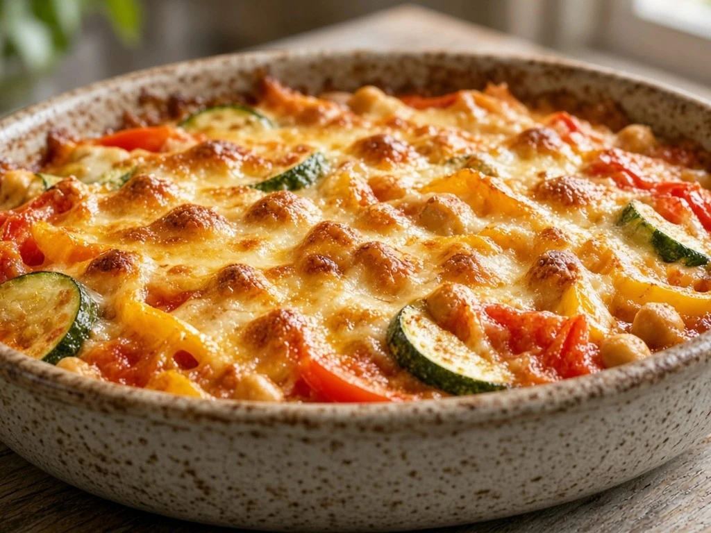 Gratin rapide de légumes aux pois chiches