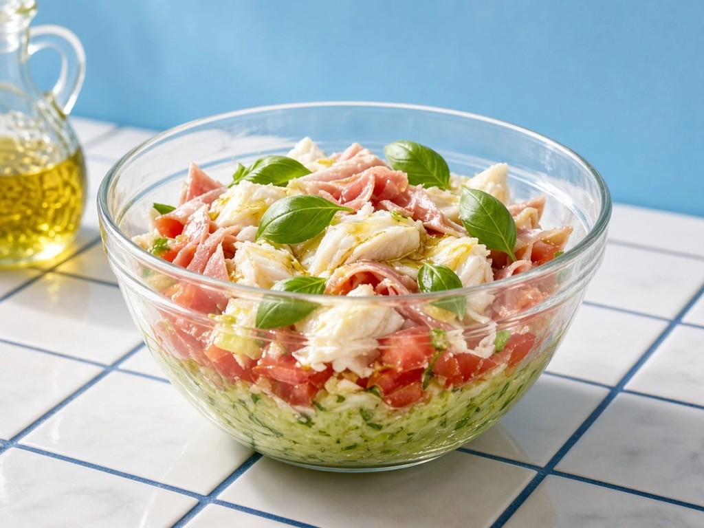 Salade tiède de tomates et courgettes
