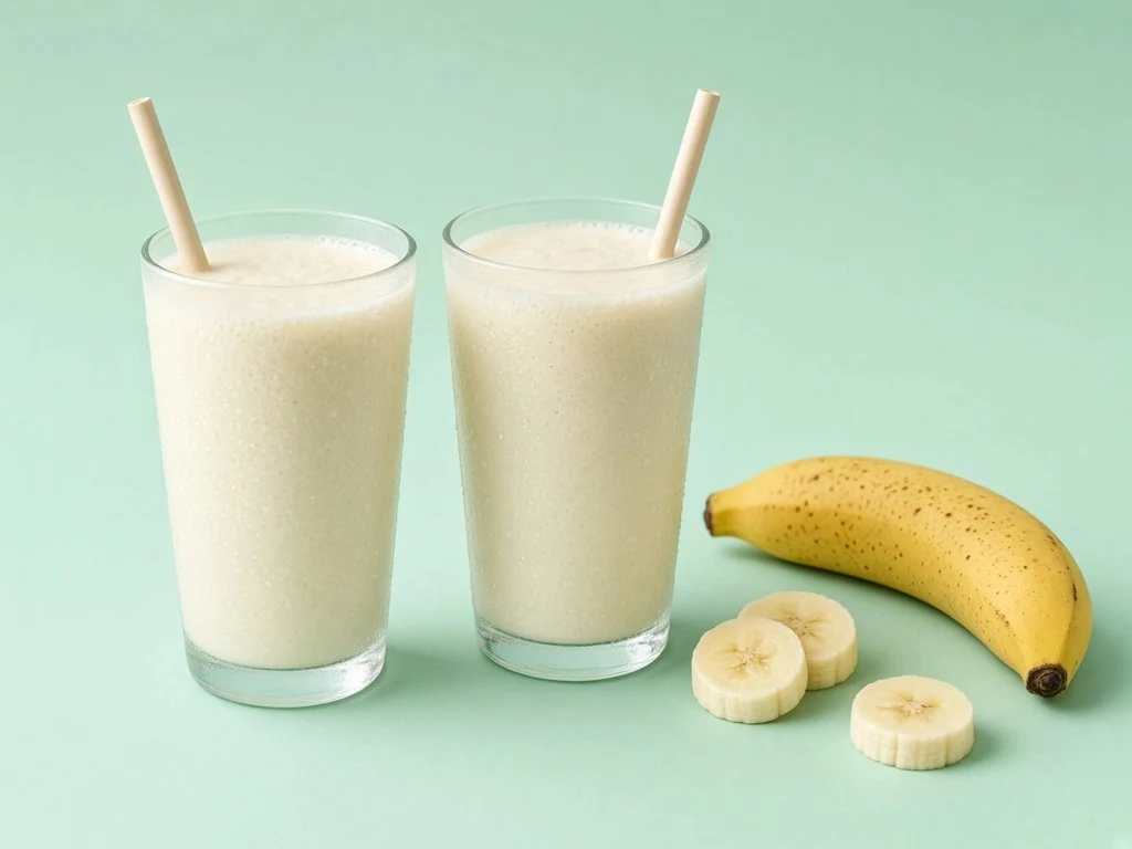 Smoothie crémeux glacé à la banane