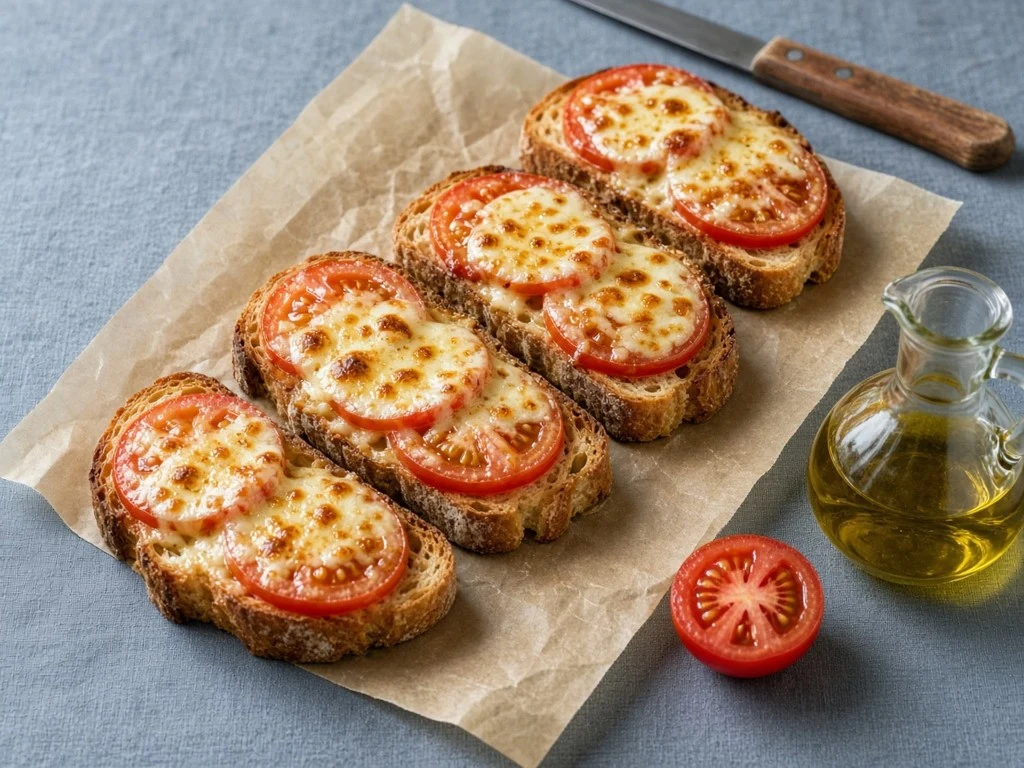 Tartines croustillantes raclette et tomate à l'air fryer