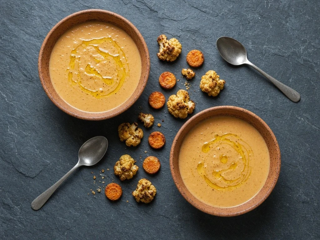 Velouté de chou-fleur rôti et carottes