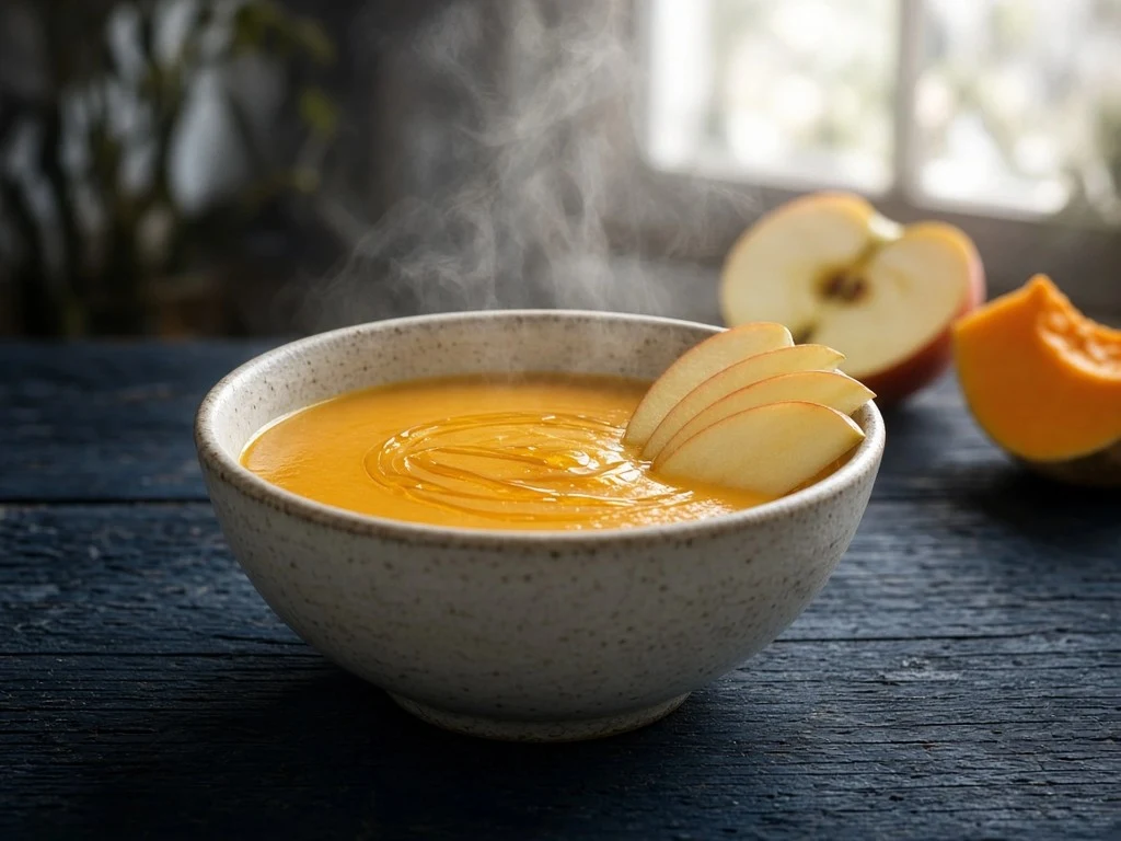 Velouté express de butternut aux pommes