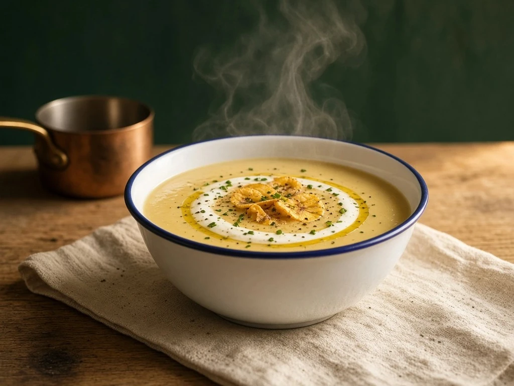 Velouté onctueux de banane plantain à la casserole