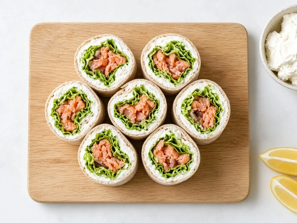 Wrap roulé frais à la truite